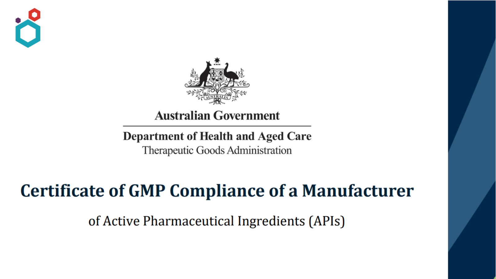 Macsen Drugs Now GMP certified by TGA Australia