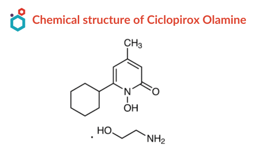 Chemical structure of Ciclopirox Olamine